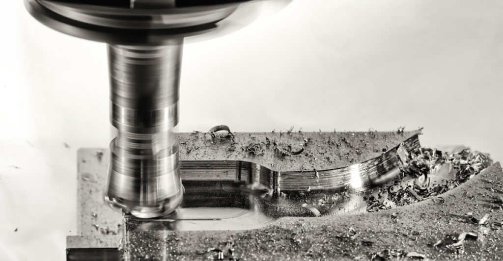 Vertical milling machine processing