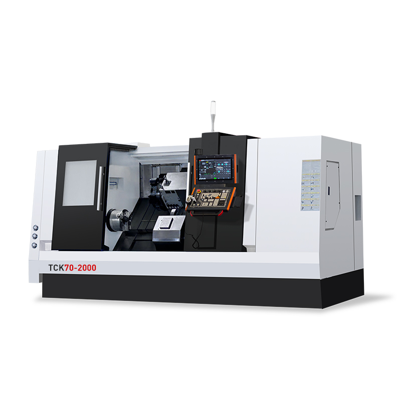 Manual do torno CNC de leito inclinado TCK70: operação, programação e manutenção
